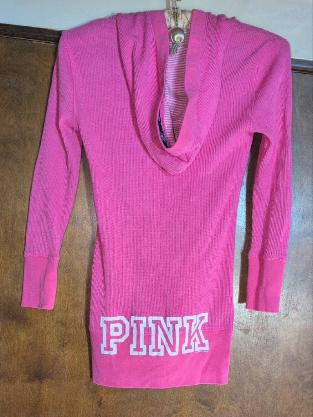 Victoria's Secret PINK Hot Pink Hooded Button-Up Cardigan - Picture 5 of 5